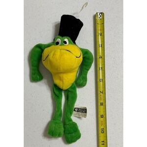 Vintage 1998 Warner Brothers Michigan J Frog Top Hat Singing Frog Bean Bag Plush